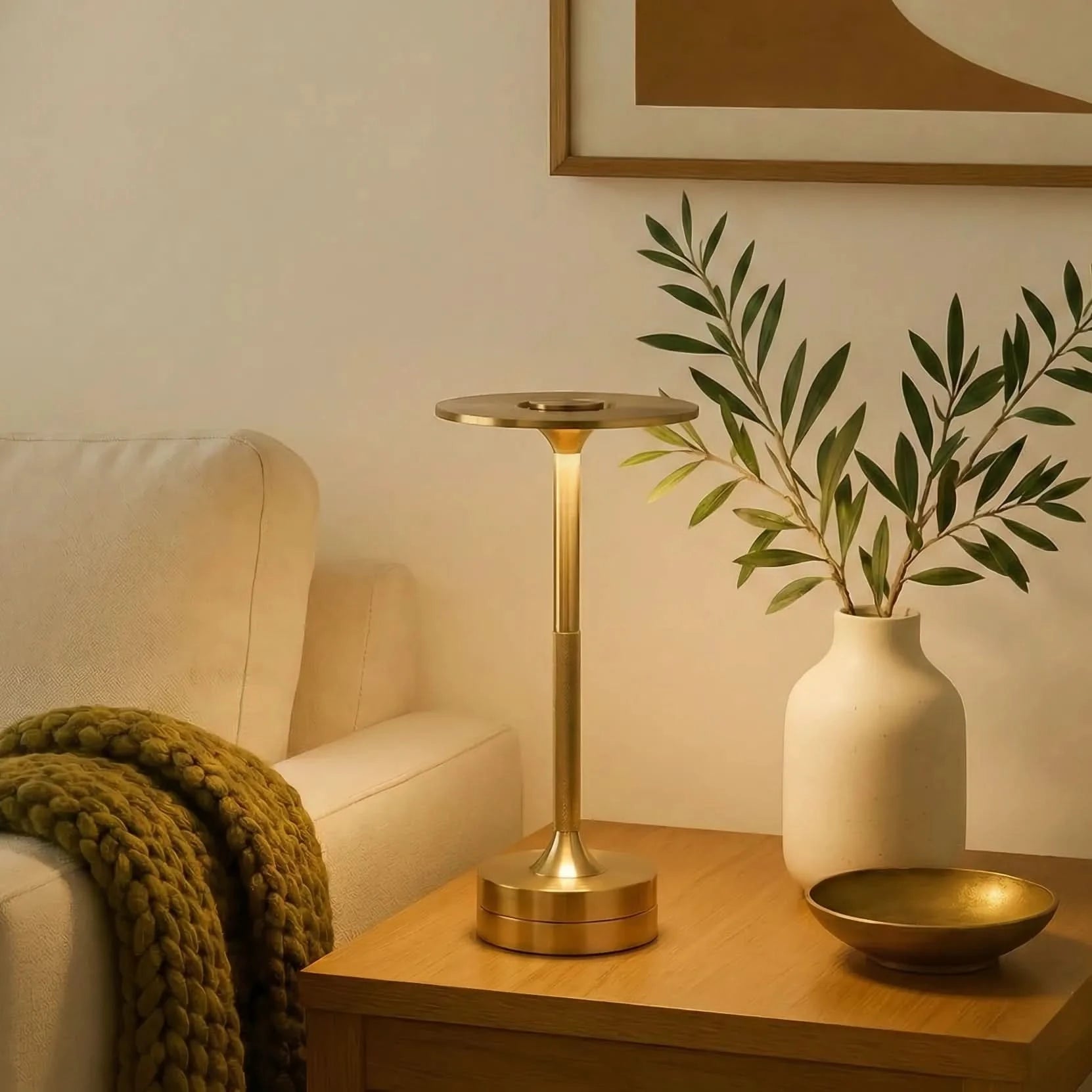 Lampada da tavolo moderna senza fili Touch Glarefusion