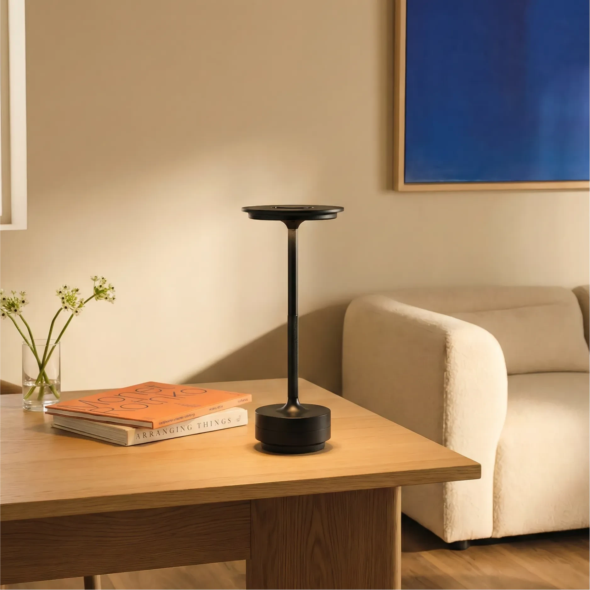 Lampada da tavolo moderna senza fili Touch Glarefusion
