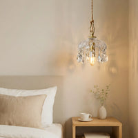 Vintage kobberkrystal pendel