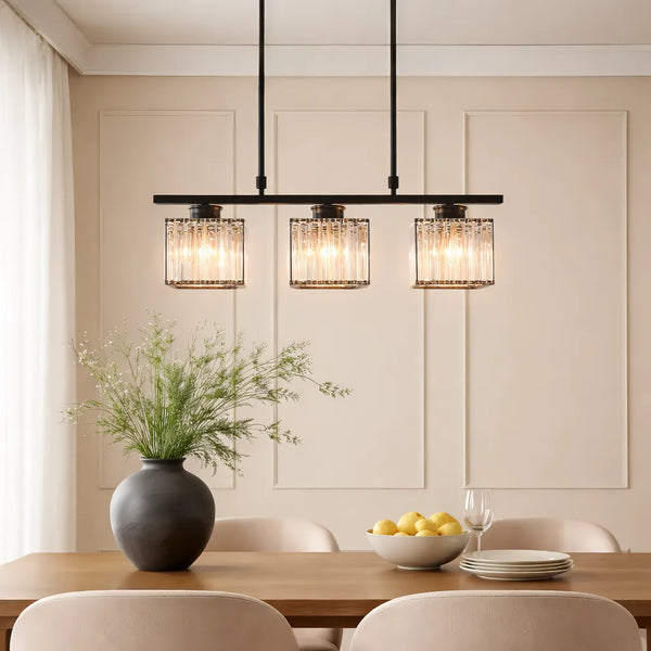 Lustre nordique en verre à plusieurs têtes