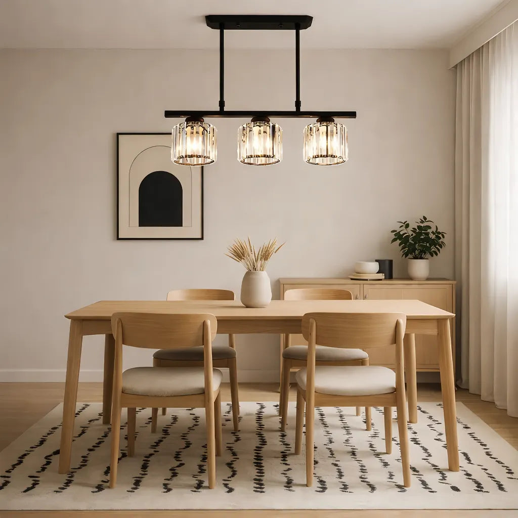 Lustre nordique en verre à plusieurs têtes