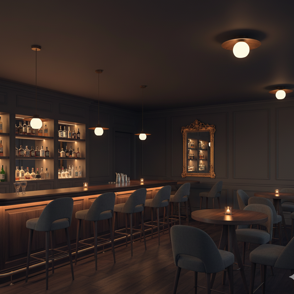 Modern Round Wooden Ceiling Light