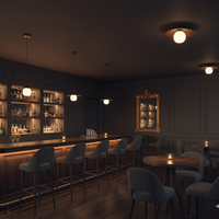 Modern Round Wooden Ceiling Light