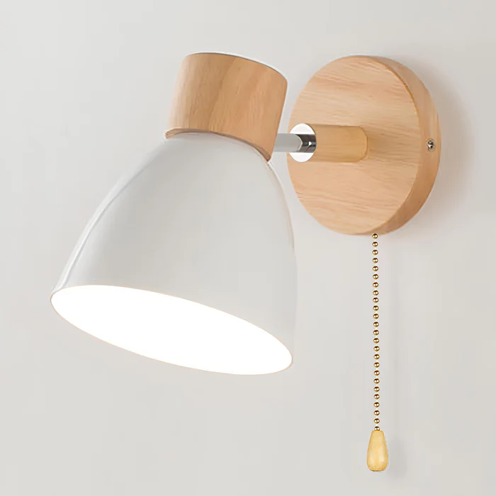 Nordic Modern Hanging Wooden Wall Lamp