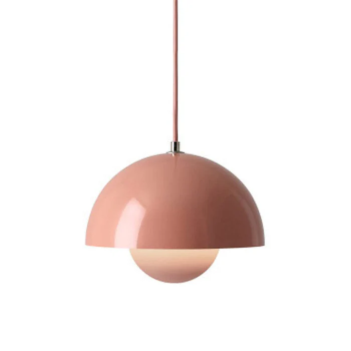 Moderna lampada a sospensione a luce rotonda colorata