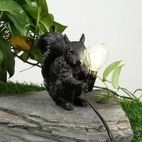 Cute Squirrel Resin Table Lamp