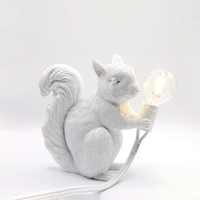 Cute Squirrel Resin Table Lamp