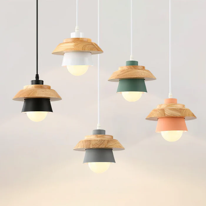 Glarefusion Chic Wood Pendant Lamp