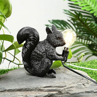 Cute Squirrel Resin Table Lamp