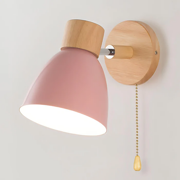 Nordic Modern Hanging Wooden Wall Lamp