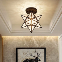 Glarefusion Vintage Star Shape Ceiling Light