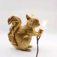 Cute Squirrel Resin Table Lamp