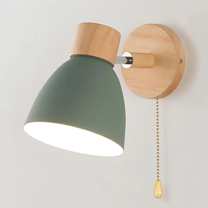 Nordic Modern Hanging Wooden Wall Lamp