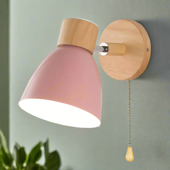 Nordic Modern Hanging Wooden Wall Lamp