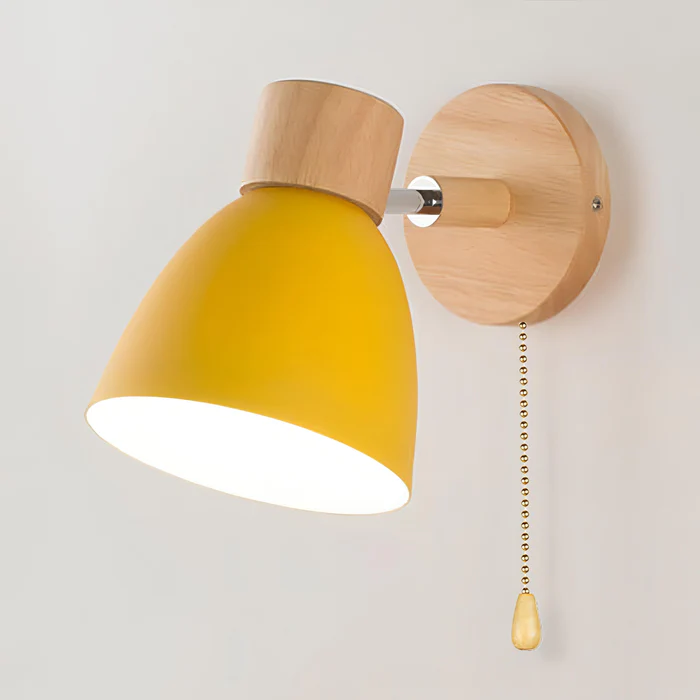 Nordic Modern Hanging Wooden Wall Lamp