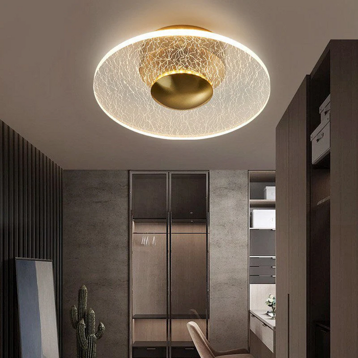 Glarefusion Modern Geometric Grain Ceiling Light