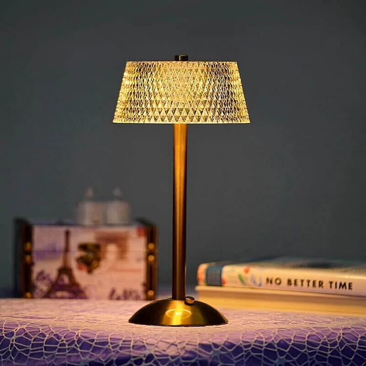 Moderne Crystal Metal Bordlampe