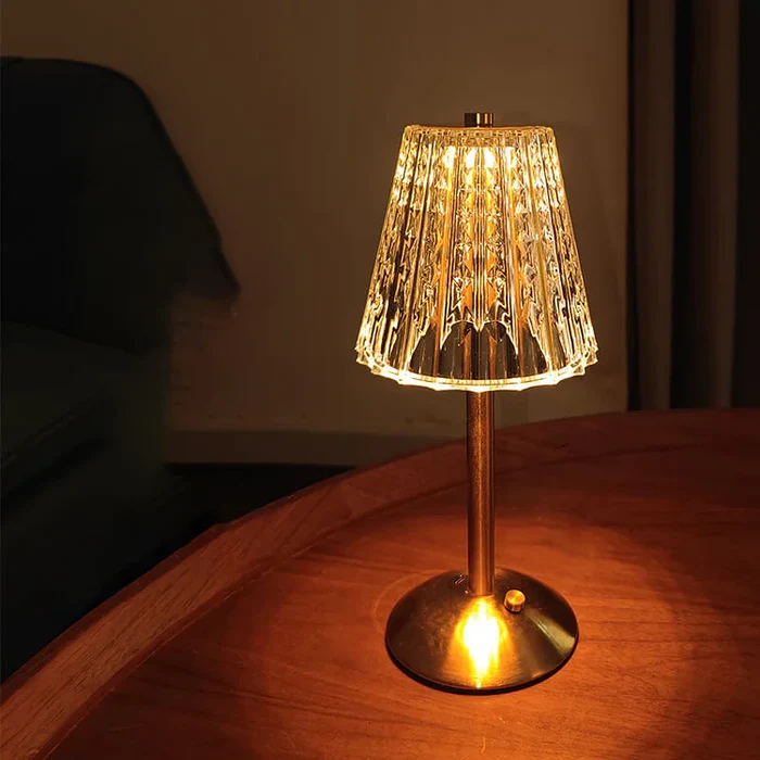 Moderne Crystal Metal Bordlampe