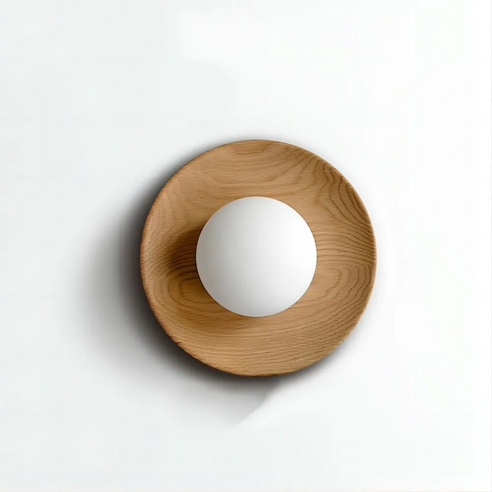 Natural Simple Wood Wall Light