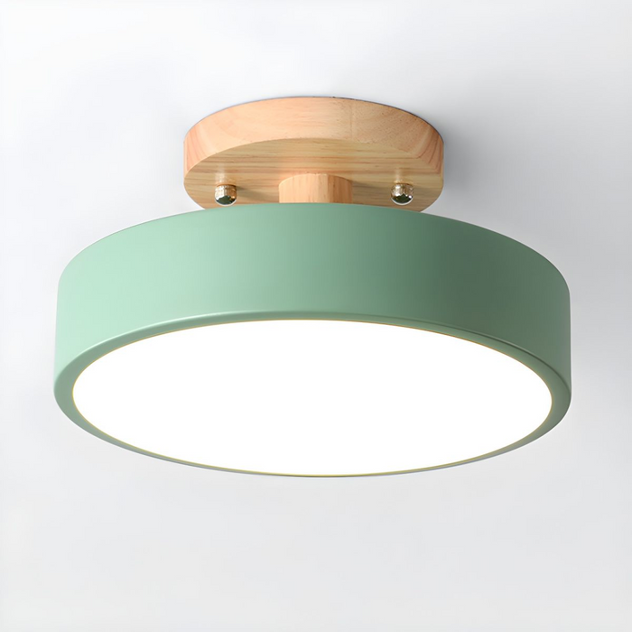 Luce rotonda rotonda semifulpa di legno