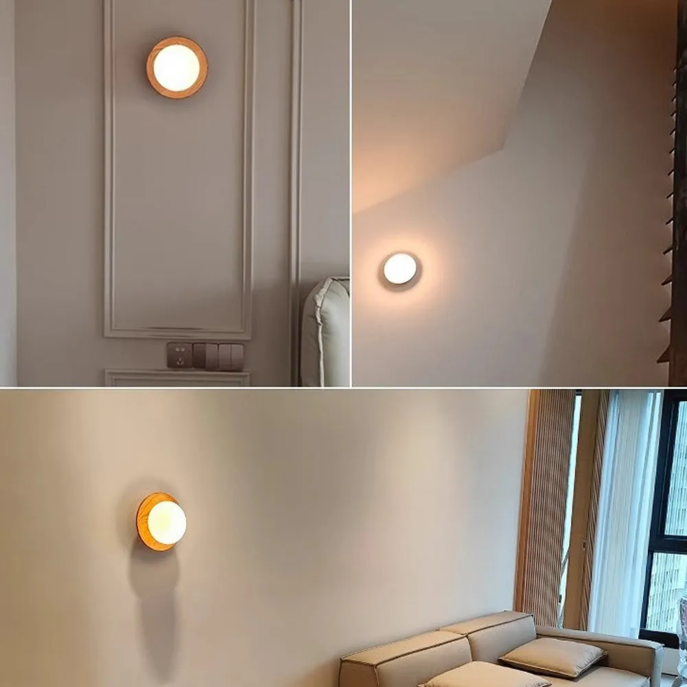 Natural Simple Wood Wall Light