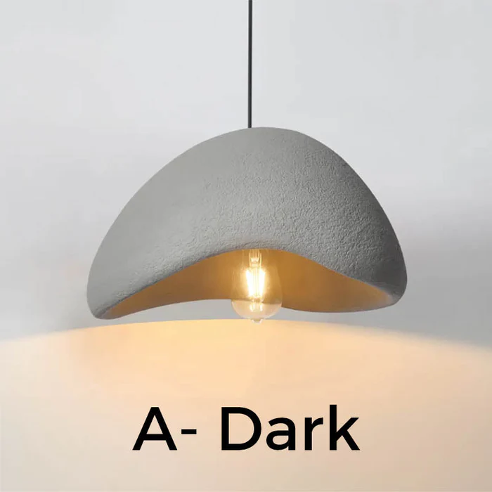 Lampe à suspension en forme de nid d'oiseau de style japonais Wabi-Sabi