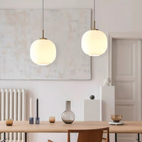 Modern Nordic opal glass pendant light