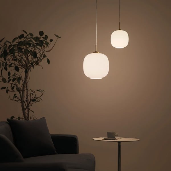 Modern Nordic opal glass pendant light