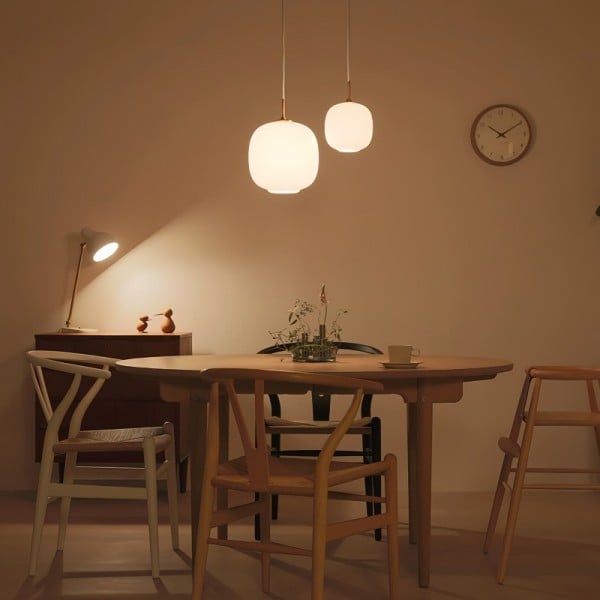 Modern Nordic opal glass pendant light