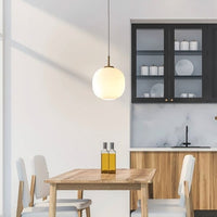 Modern Nordic opal glass pendant light