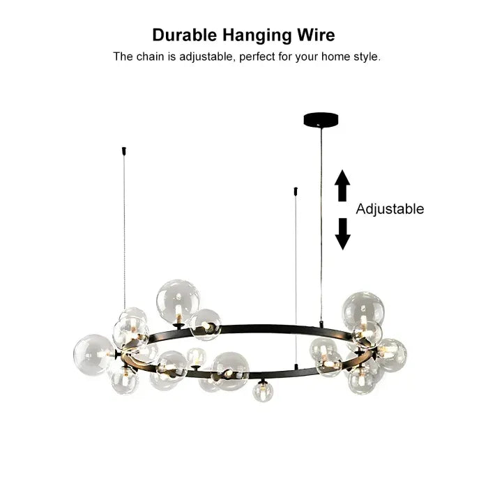 Contemporary Alyse LED Ring Chandelier