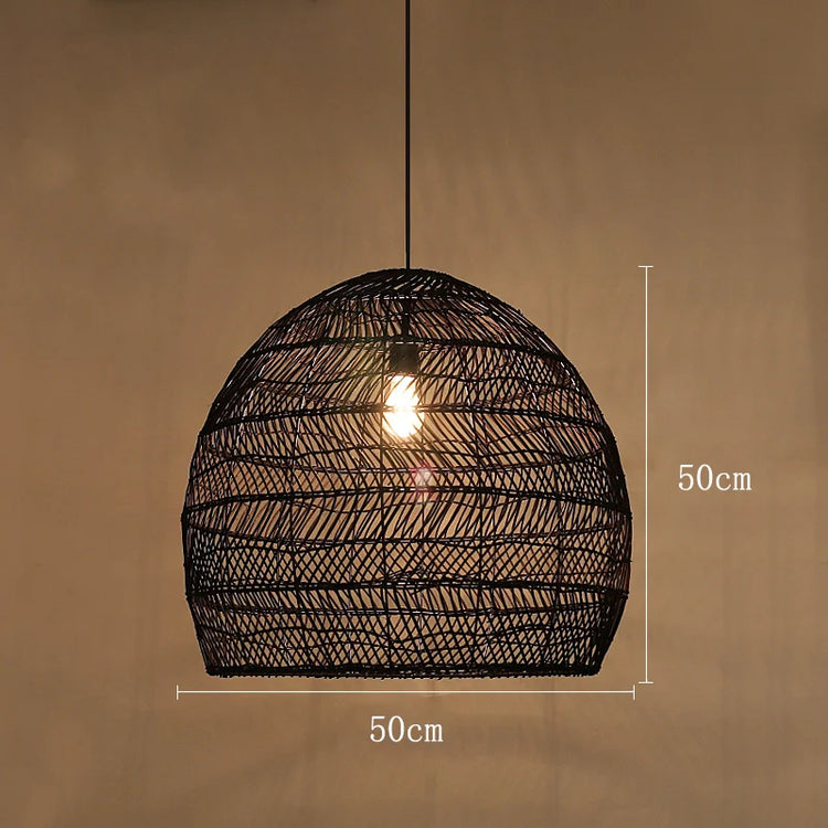 Modern Rattan Hanging Pendant Light