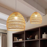 Lampada a sospensione moderna in rattan