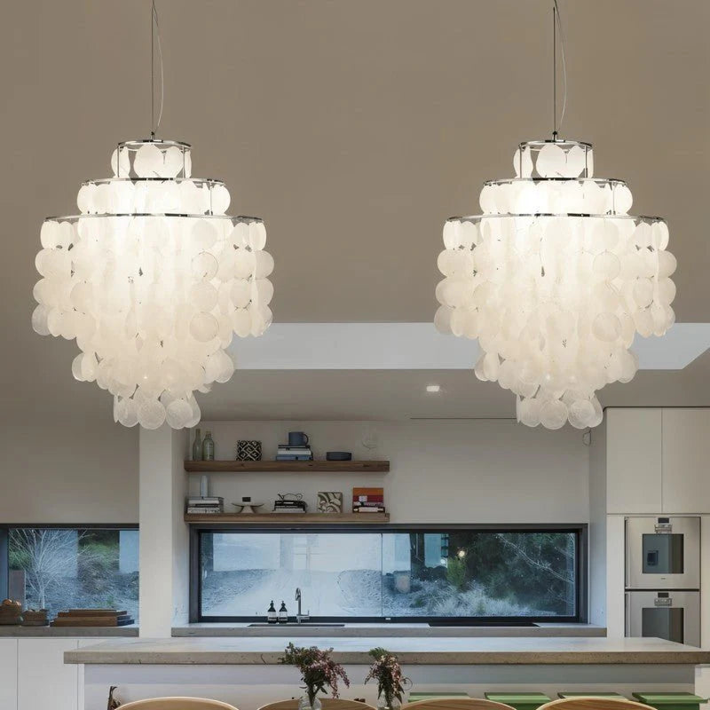 Modern Cloud-like Shell Chandelier
