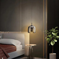 Glarefusion Modern Black Glass Pendant Light