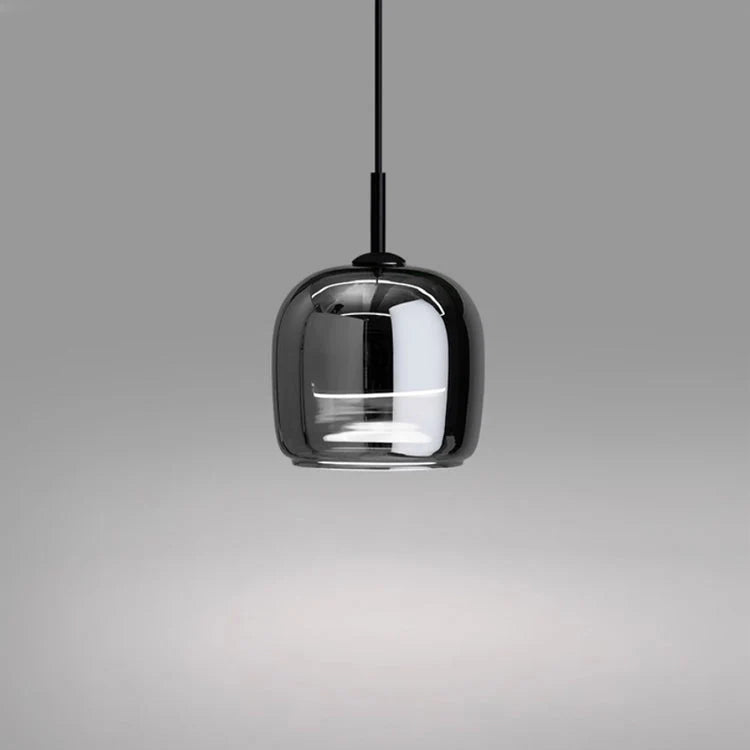 Glarefusion Modern Black Glass Pendant Light