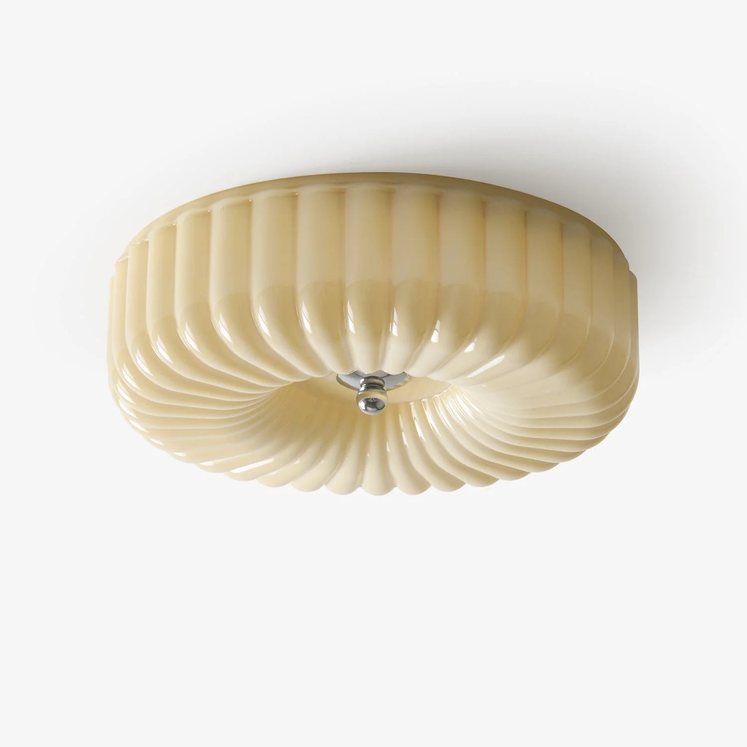 Plafonnier rond classique en verre Bauhaus