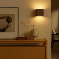 Luce a parete in legno semplice moderna cubo semplice